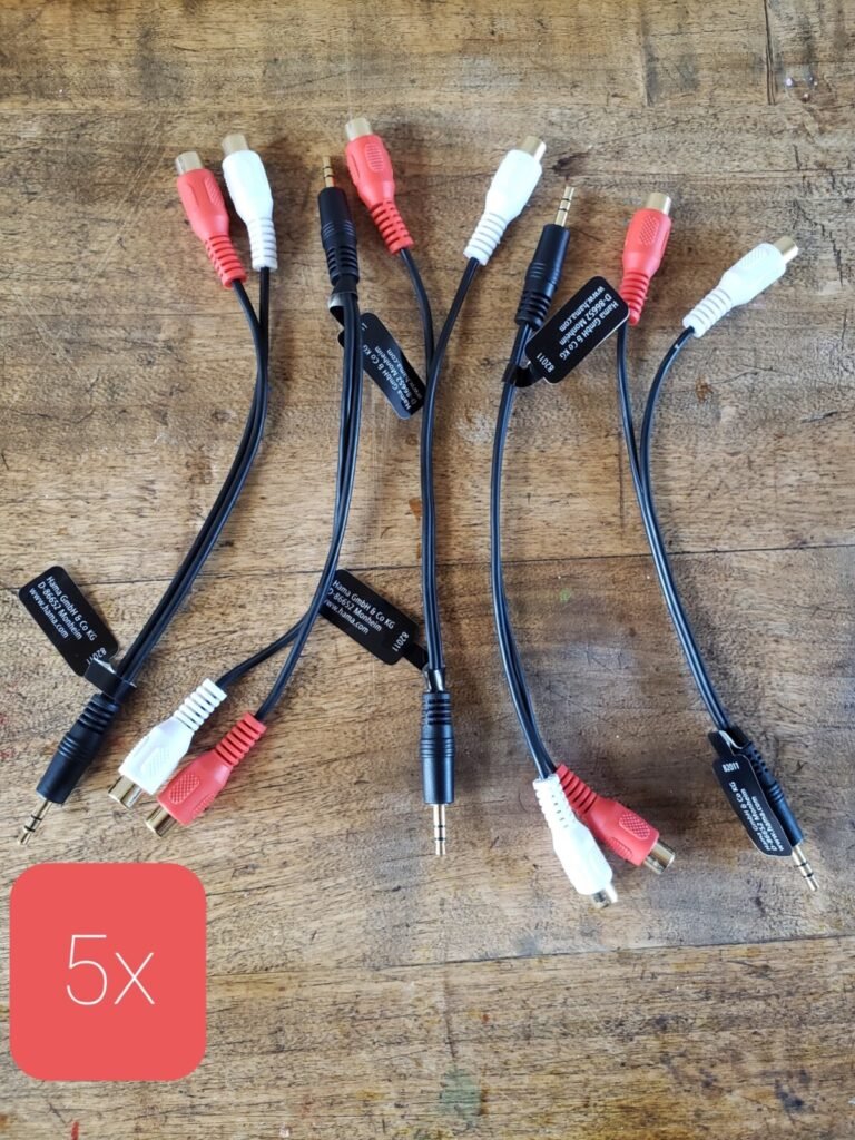 5X Stereo Audio Cable JACK 3.5mm Male to 2x RCA Female HAMA GOOD QUALITY NEW
