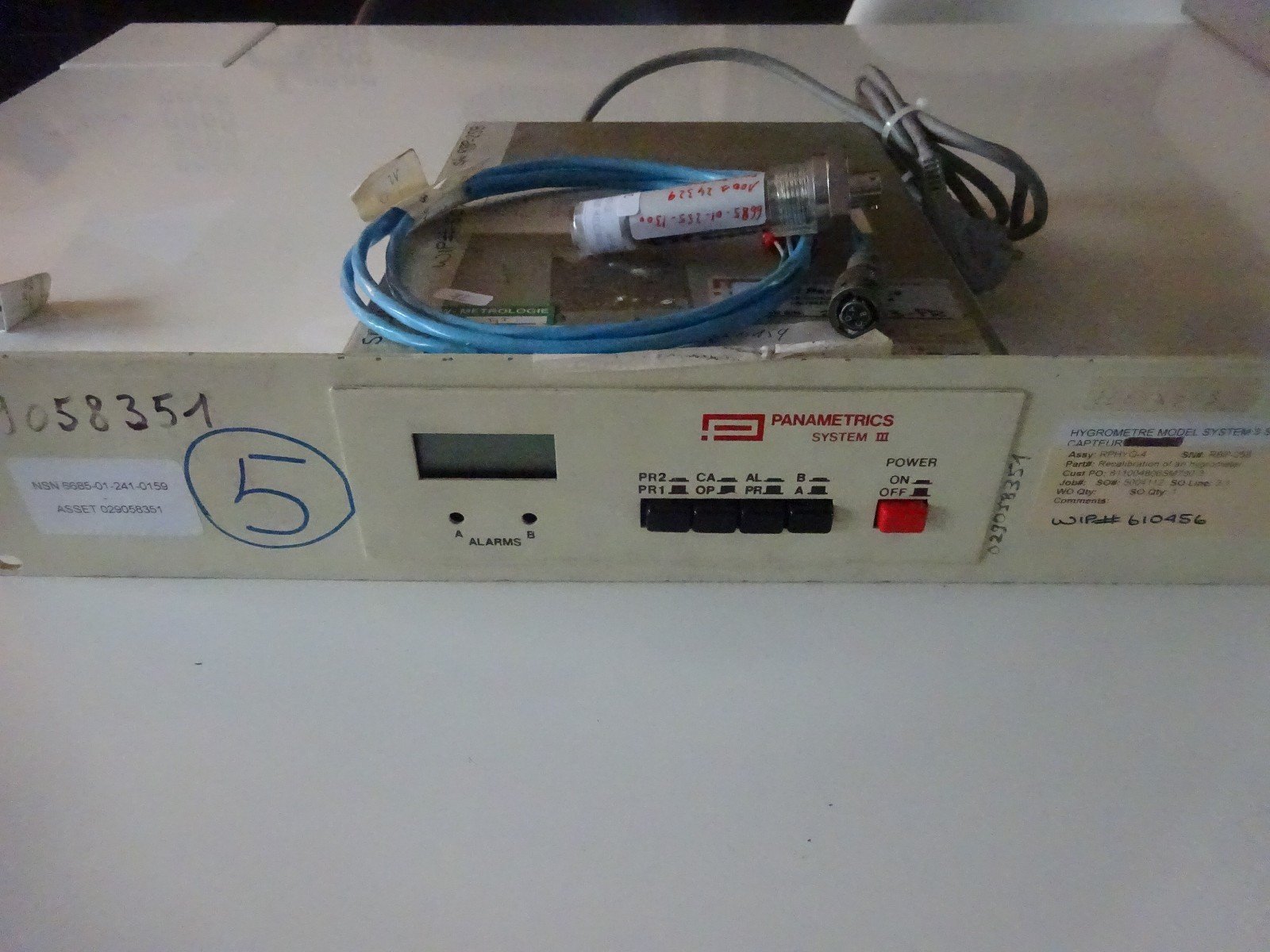 panametrics system 3 III + 1x M probe cables GE Sensing Moisture Monitor n°12
