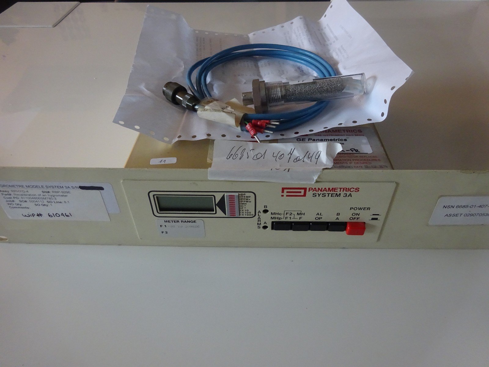 panametrics system 3 III + 1x M probe cables GE Sensing Moisture Monitor n°11