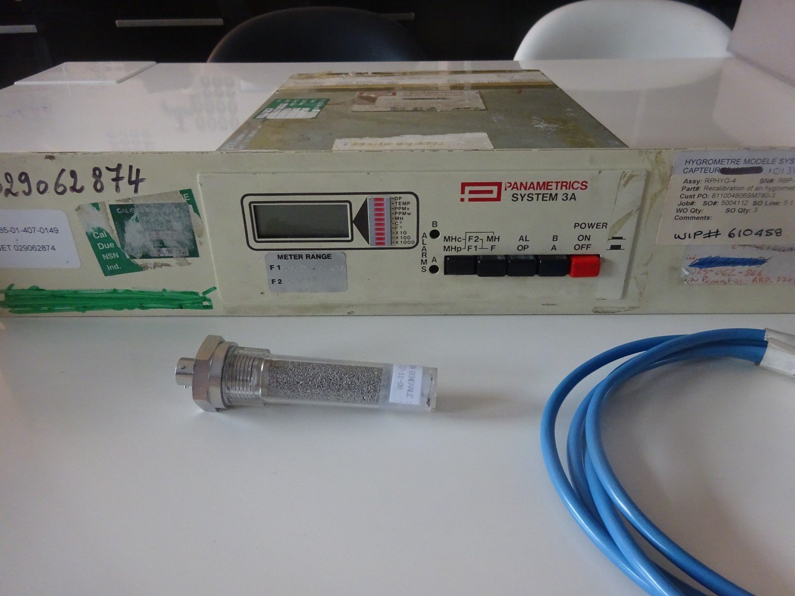 panametrics system 3 III + 1x M probe cables GE Sensing Moisture Monitor n°8
