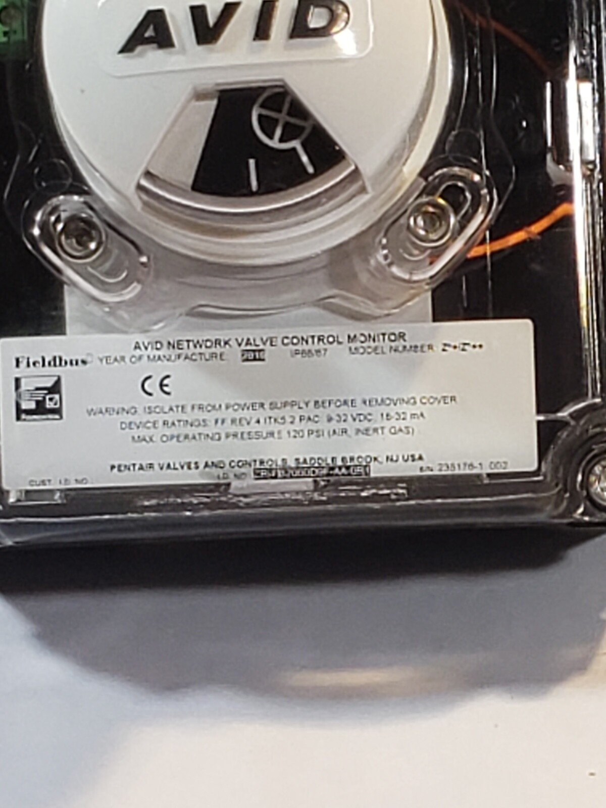pentair avid control valve monitor westlock control 2R-FB2060D09F new 11F