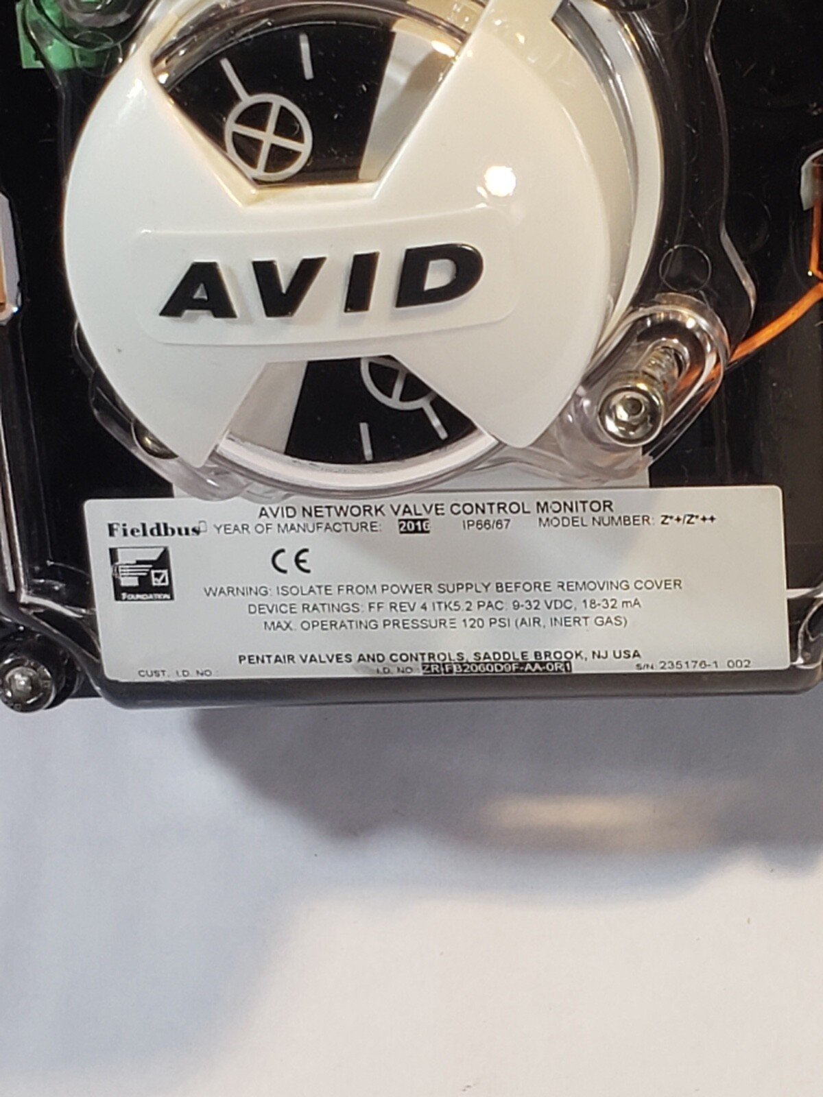 pentair avid control valve monitor westlock control 2R-FB2060D09F new 11F