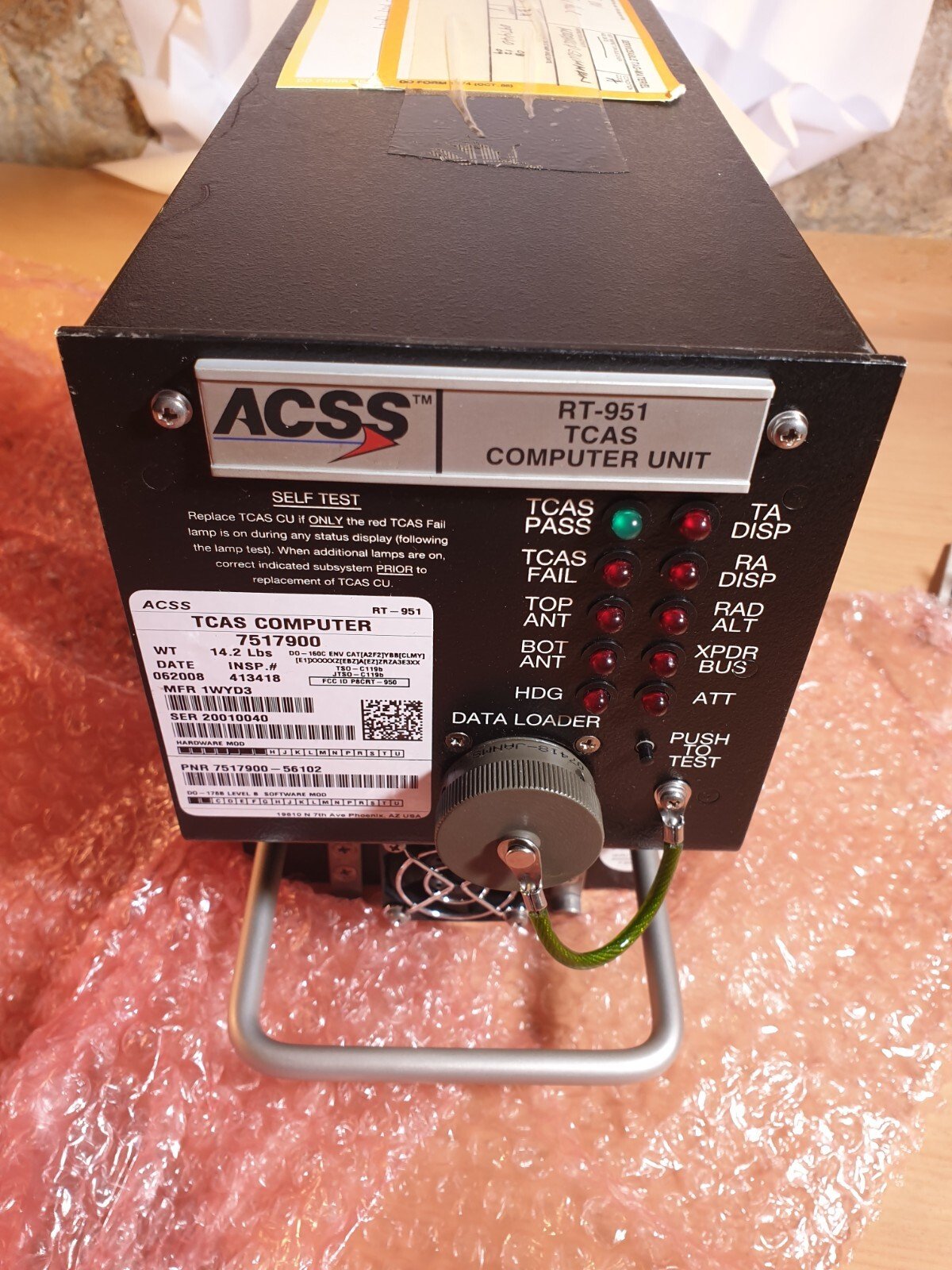 ACSS RT-951 TCAS COMPUTER UNIT 7517900 3A