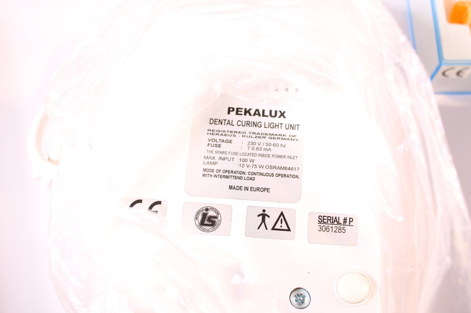 HERAEUS Pekalux Dental Curing Light Polymerization