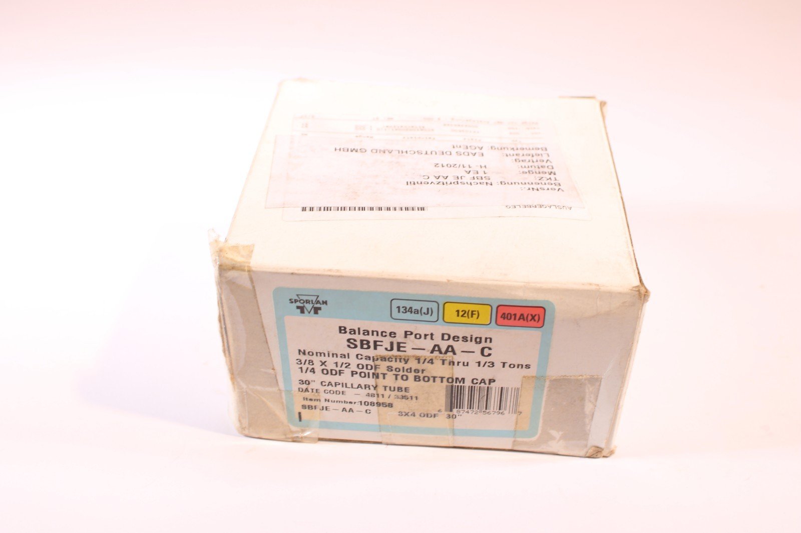 SPORTLAN SBFJE-AA-C Expansion Valve Exhaust Valve 1/4 inch ODF MPN SBFJE-AA-C