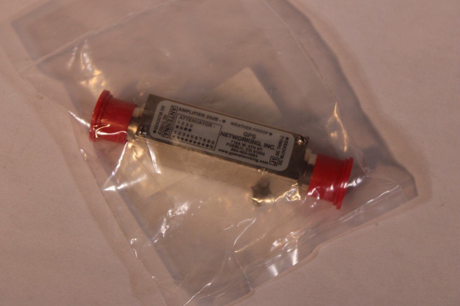 ANTENNA GPS AMPLIFIER 20DB GPS NETWORKING INC 20ATTENPDC-N 11E