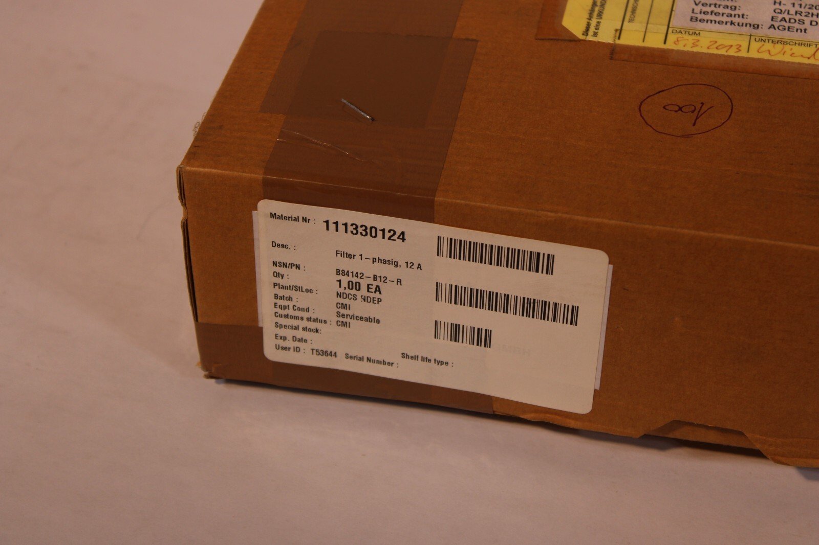 Filtre de ligne de puissance Usage Général 250 V 12 A EPCOS B84142B0012R000 12D