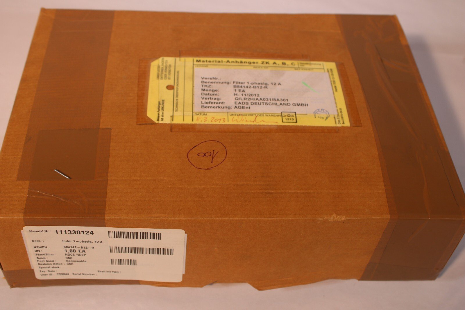 Filtre de ligne de puissance Usage Général 250 V 12 A EPCOS B84142B0012R000 12D
