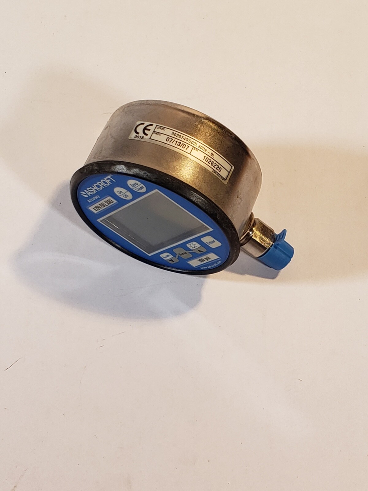 Ashcroft digital industrial gauge 300 ps 302074 SD XBLCYLM new Without accu